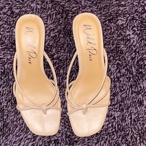 Wild Pair Beige Sandals Flat Minimalist Design